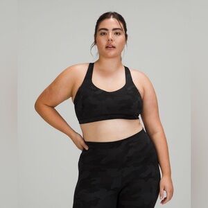 Lululemon Free To Be Serene Bra, Heritage 365 Camo Deep Coal Multi size 6